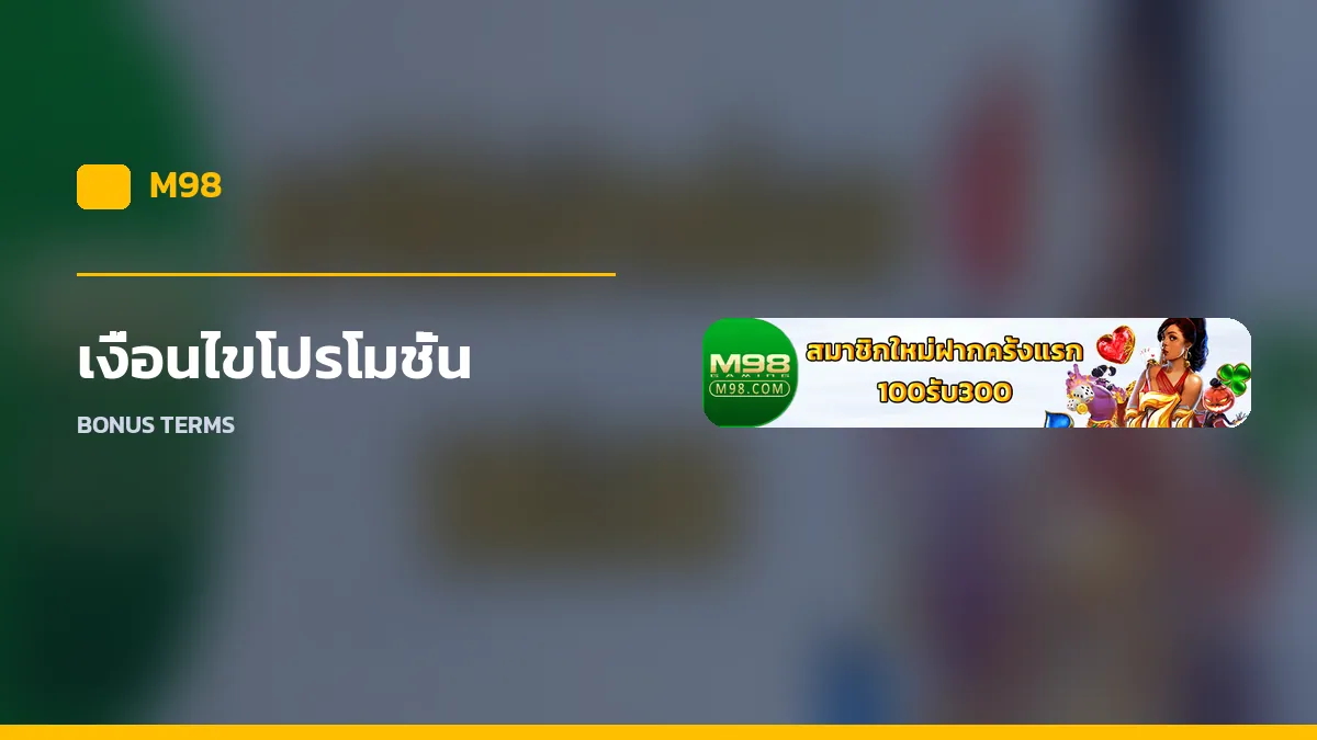 เงื่อนไขโปรโมชั่น